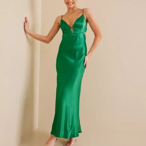 NWT Bardot 100% VISCOSE Slip dress in Fern 693 - Picture 2 of 8